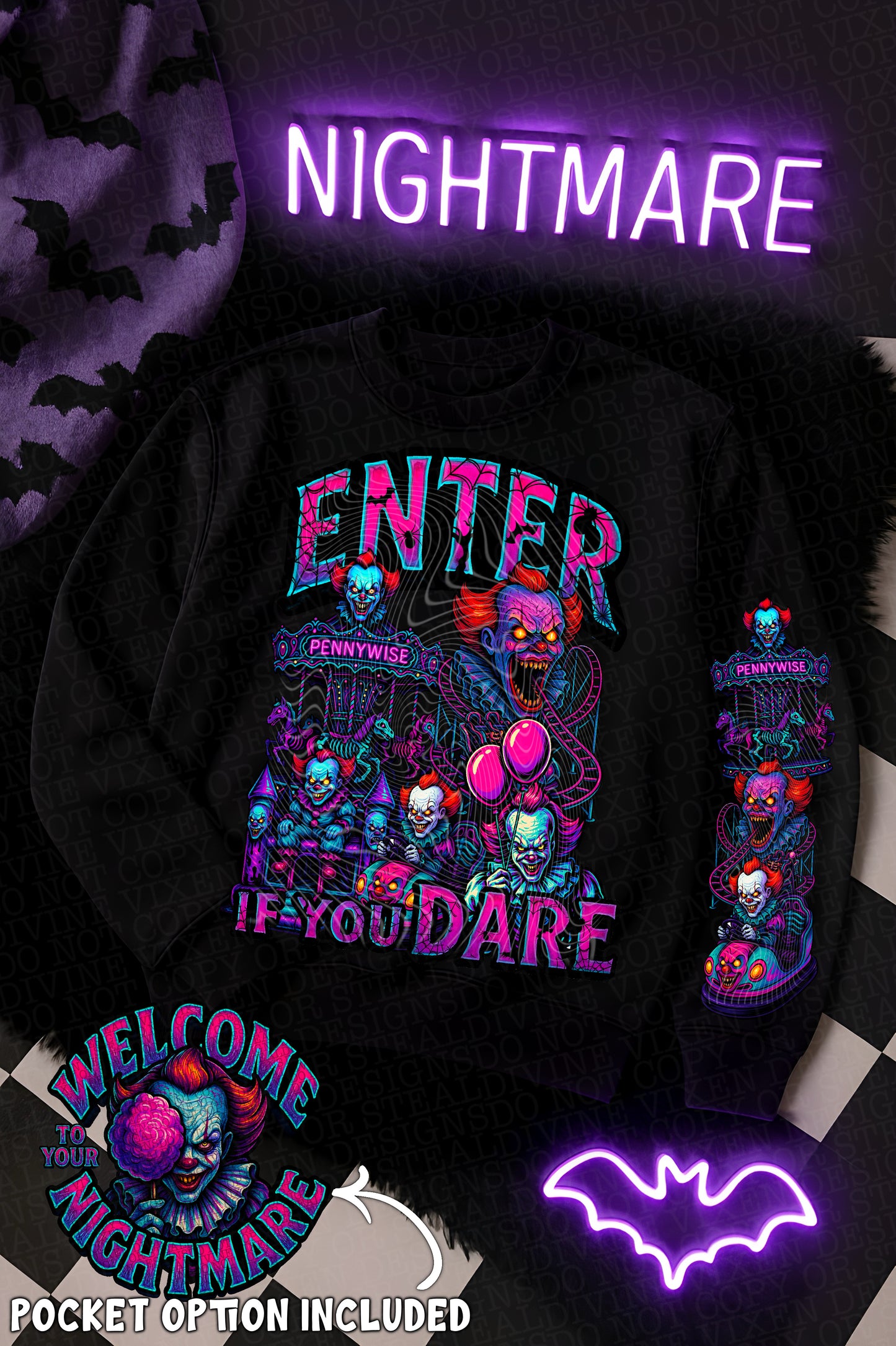 Enter If You Dare (PW Clown) DTF Prints