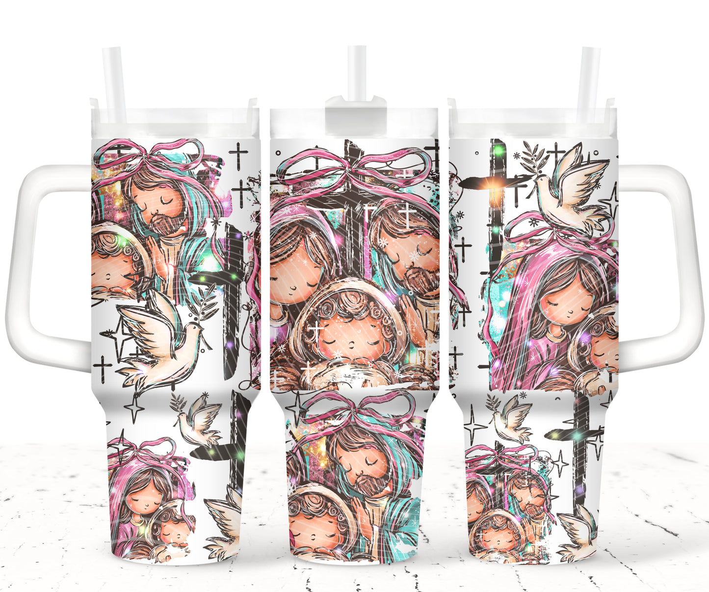 Baby Jesus Selfie 40 oz Tumbler Print