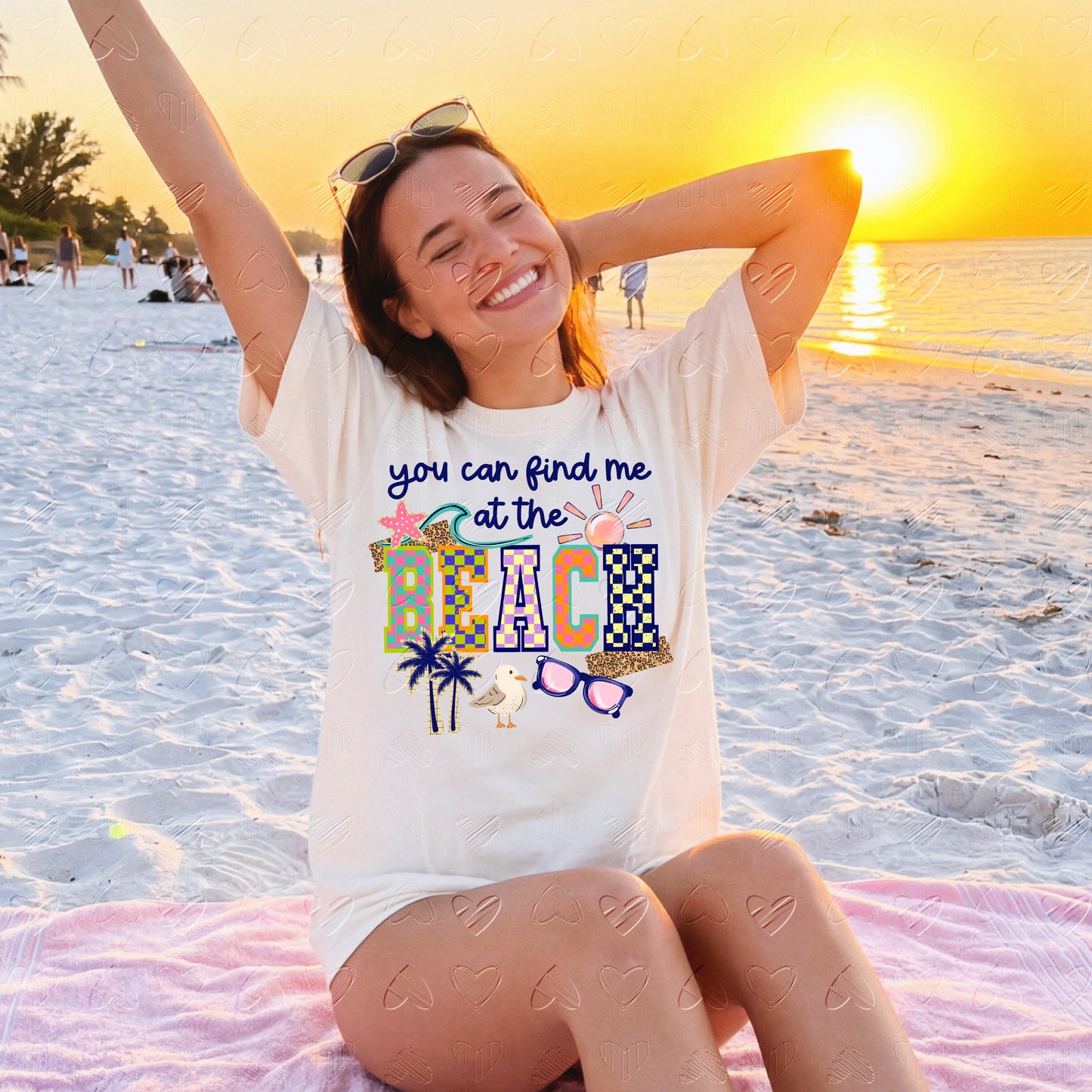 You Can Find Me At The Beach DTF Print
