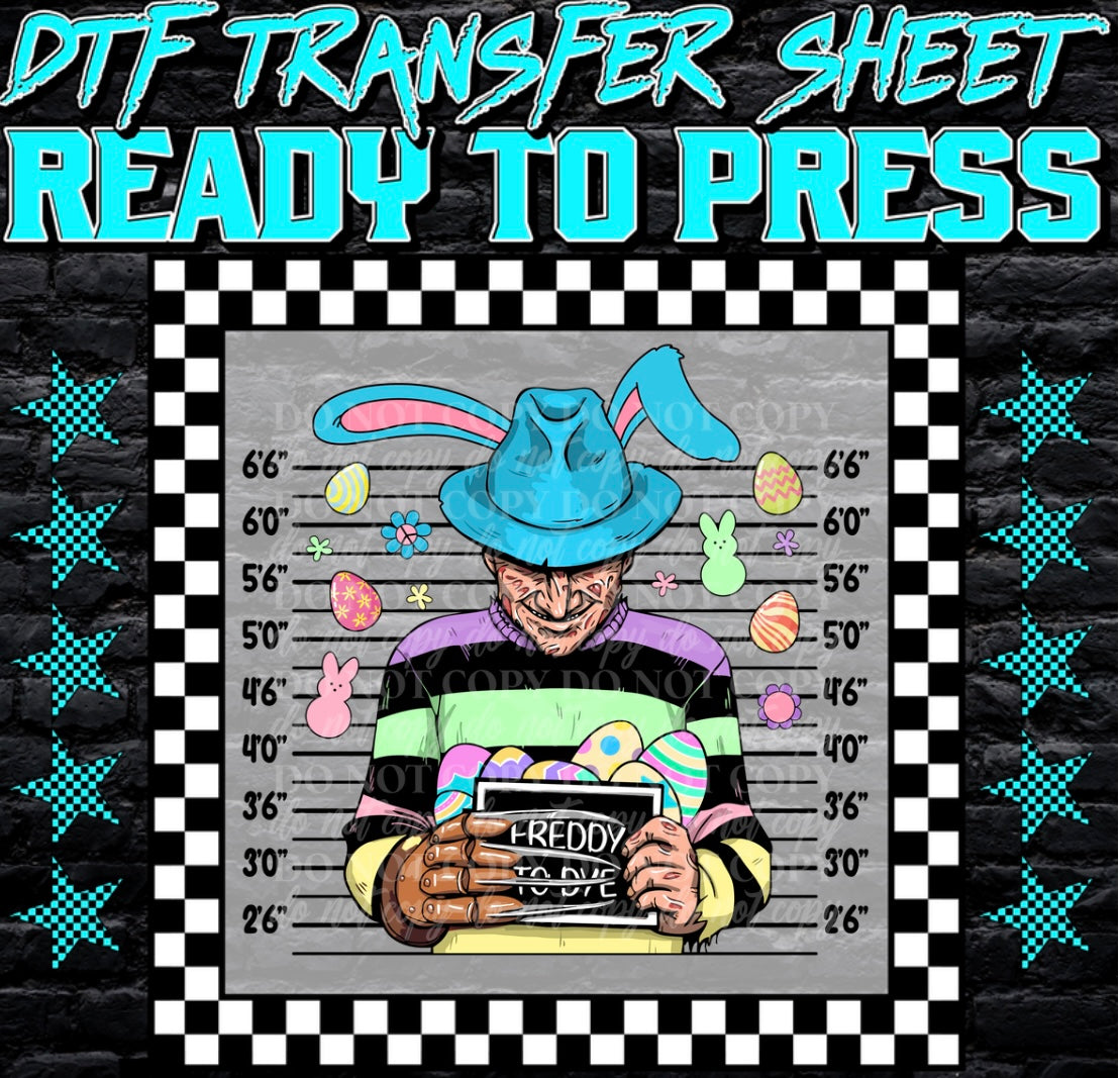 Horror Easter Freddy To Dye DTF Print