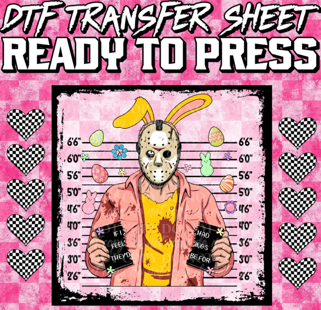Horror Easter Jason DTF Print