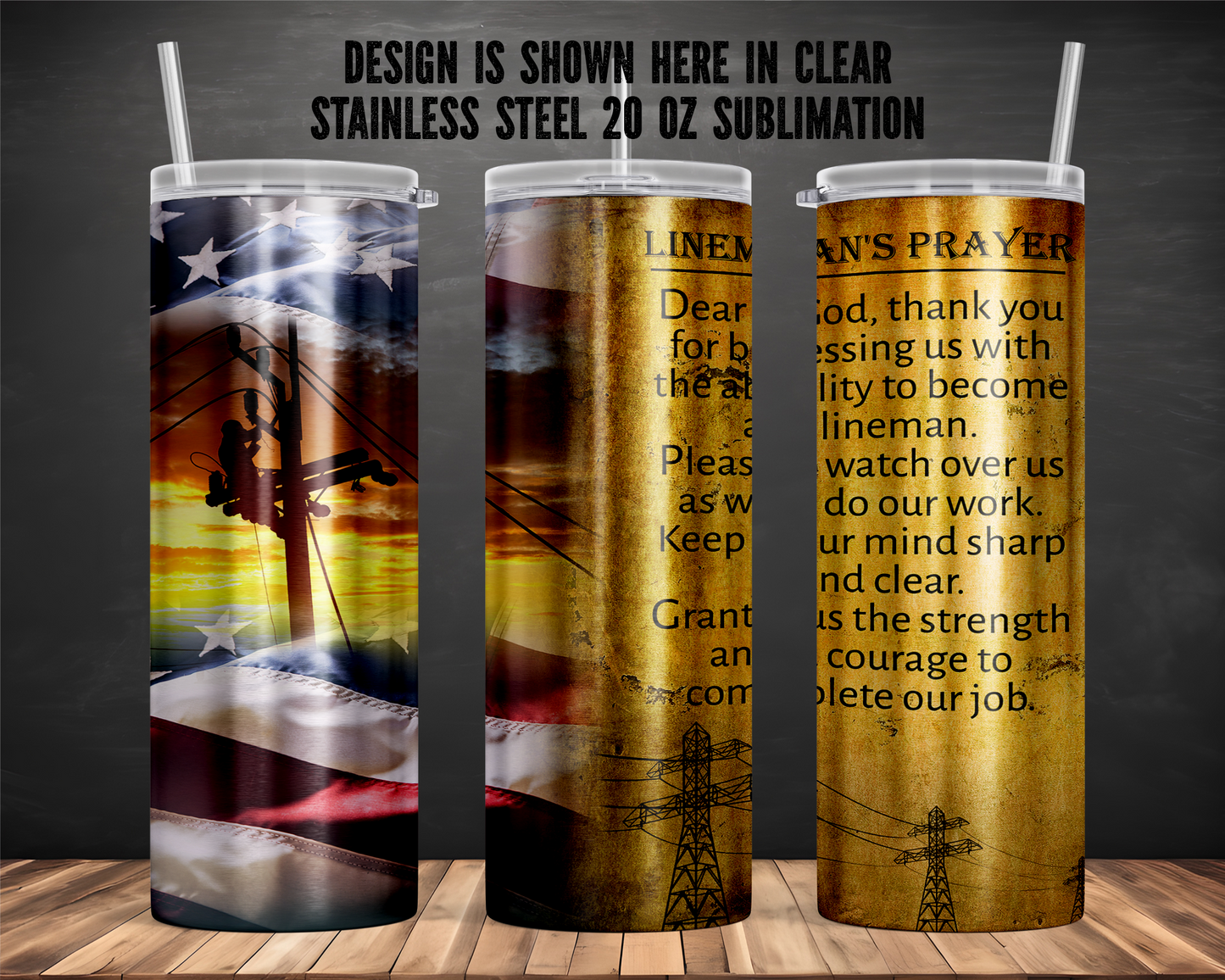 Lineman’s Prayer With Flag