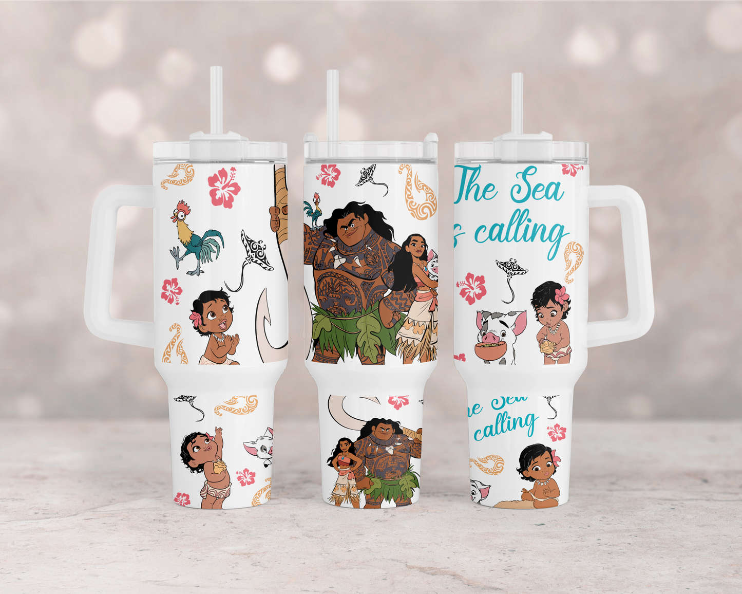 The Sea Is Calling 40 oz Tumbler Print