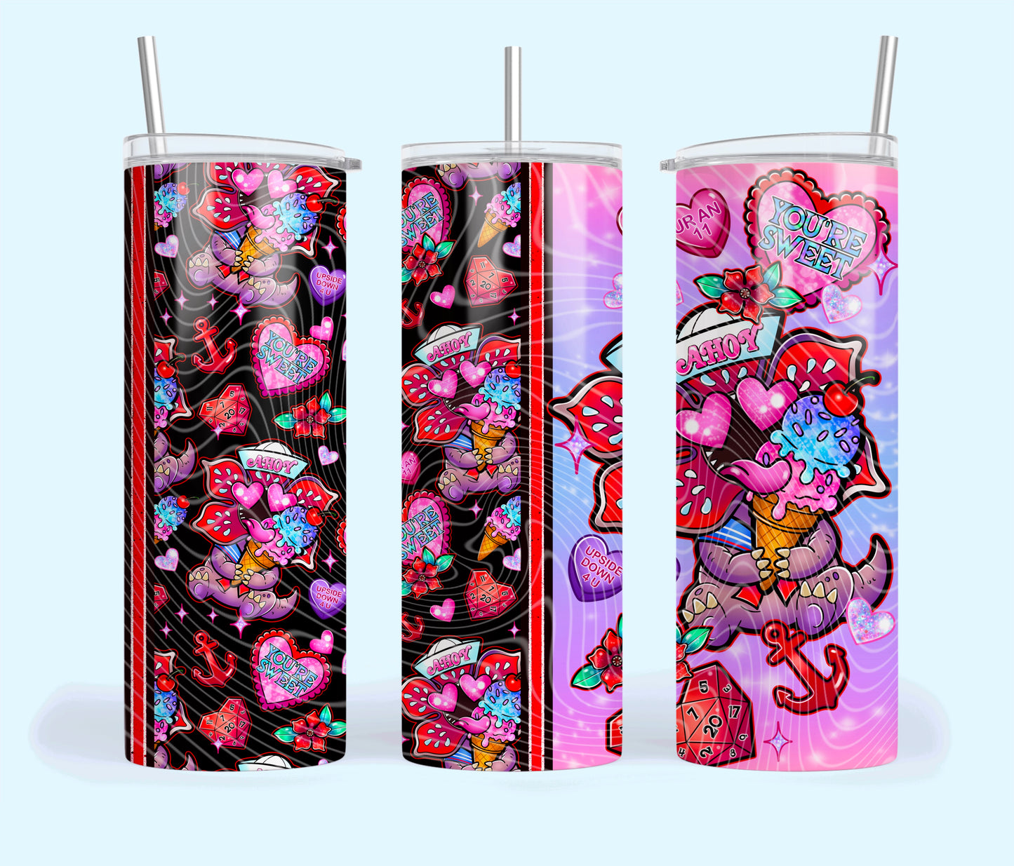 Ahoy Valentine Demogorgon Tumbler Wrap