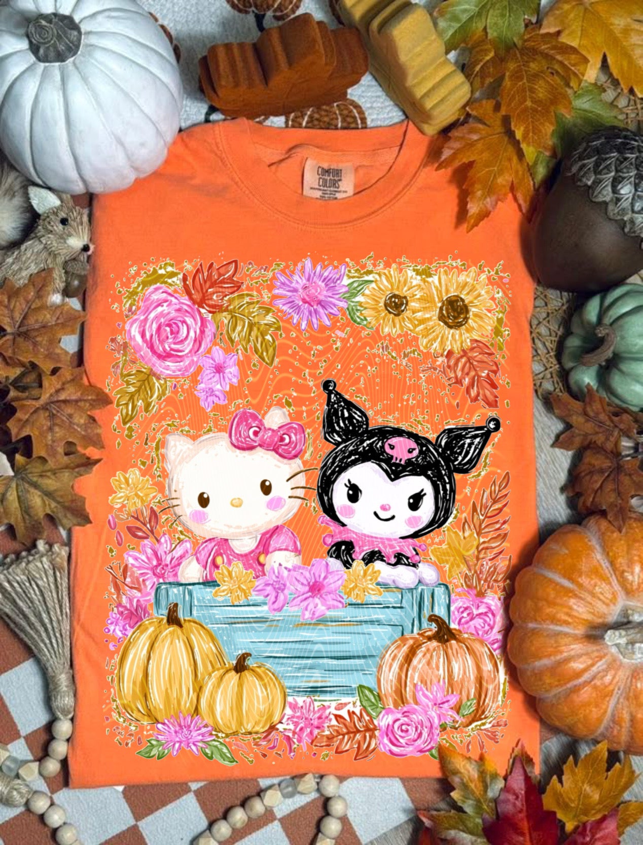 Fall Kawaii Kitties DTF Print