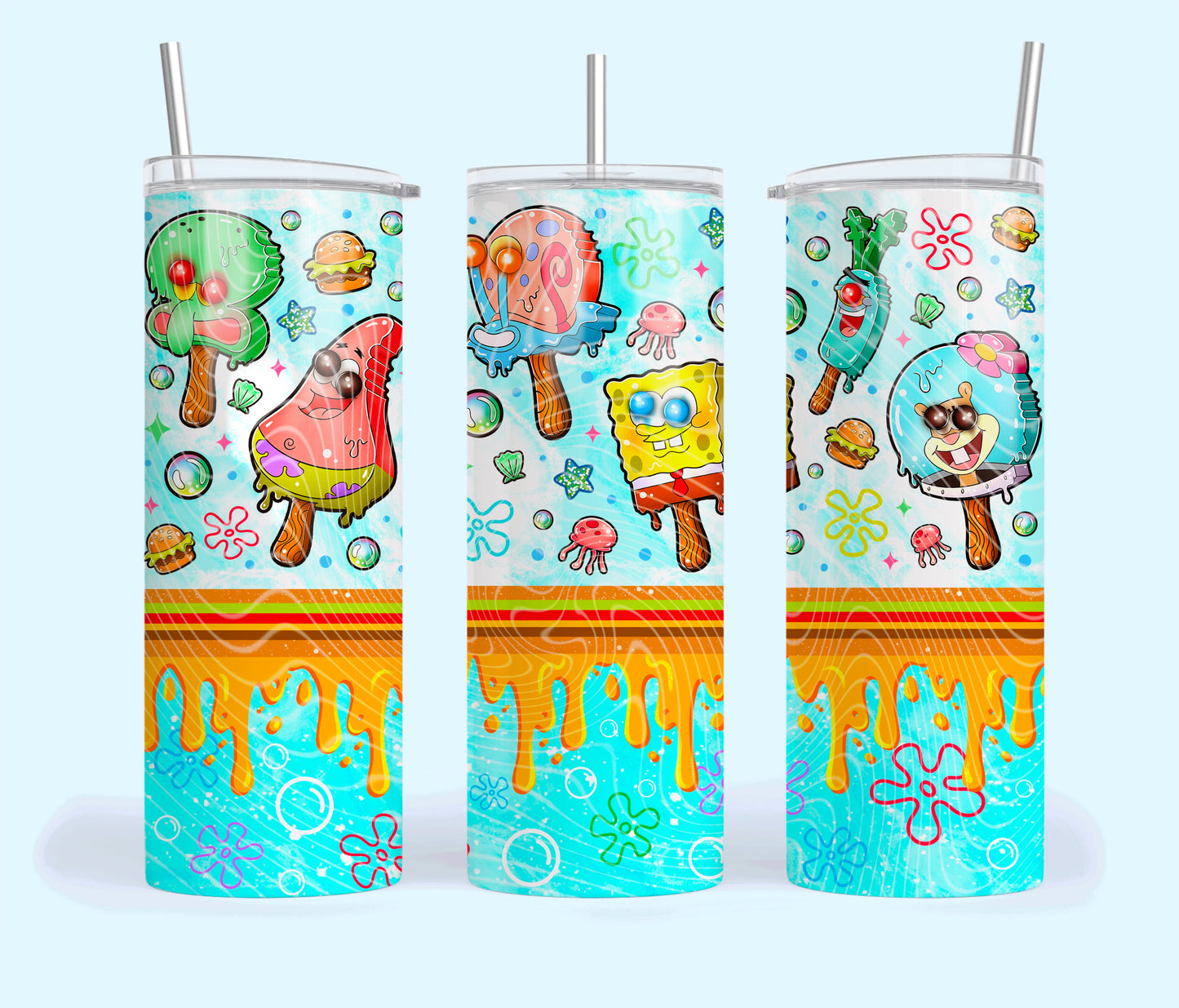 Ice Cream Spongebob Tumbler Wrap