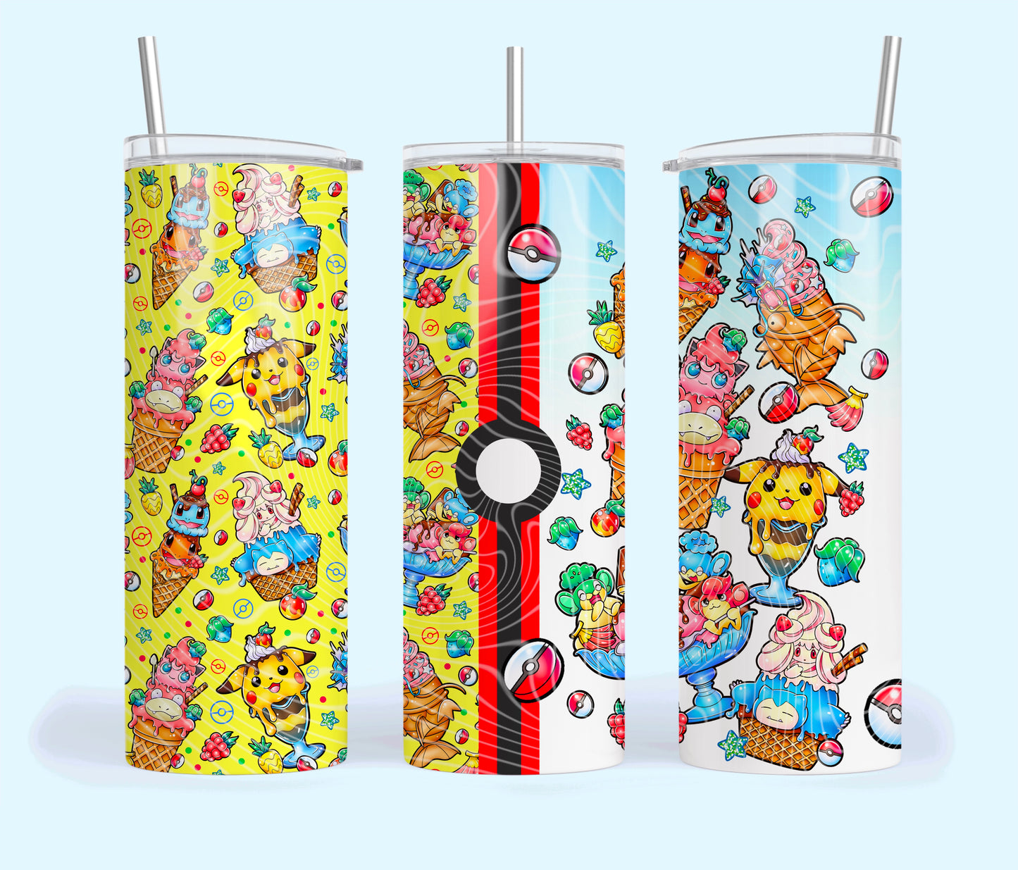 Ice Cream Pokemon Tumbler Wrap