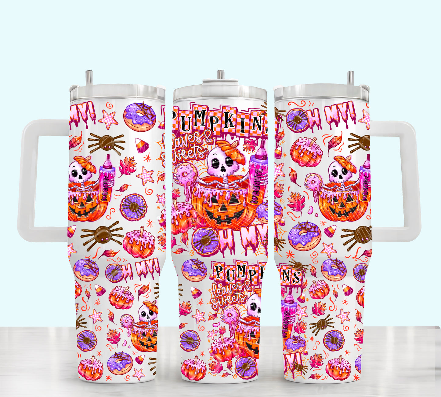 Pumpkins Leaves And Sweets 40 oz Tumbler Prints