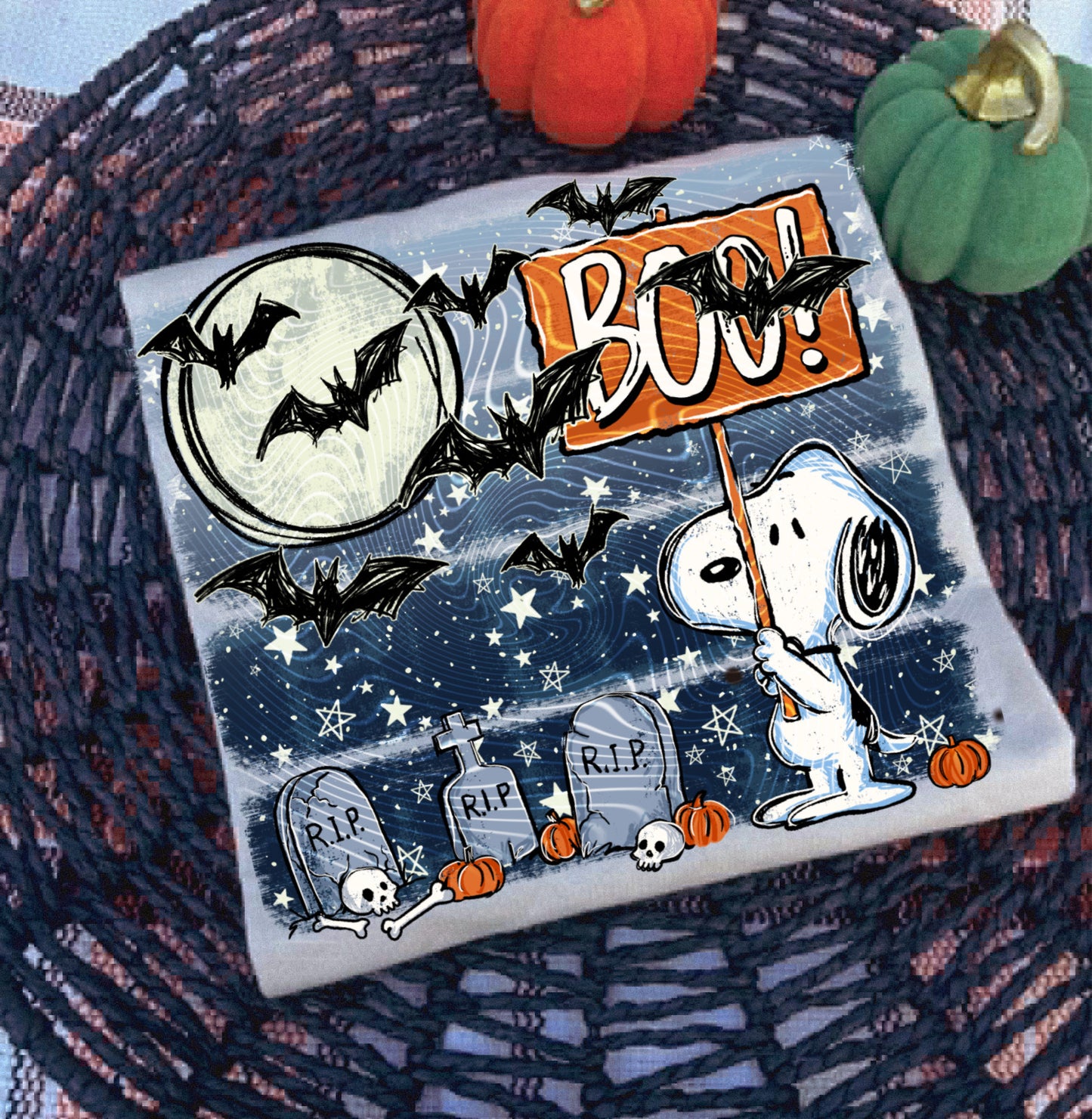Boo Halloween Peanuts DTF Print