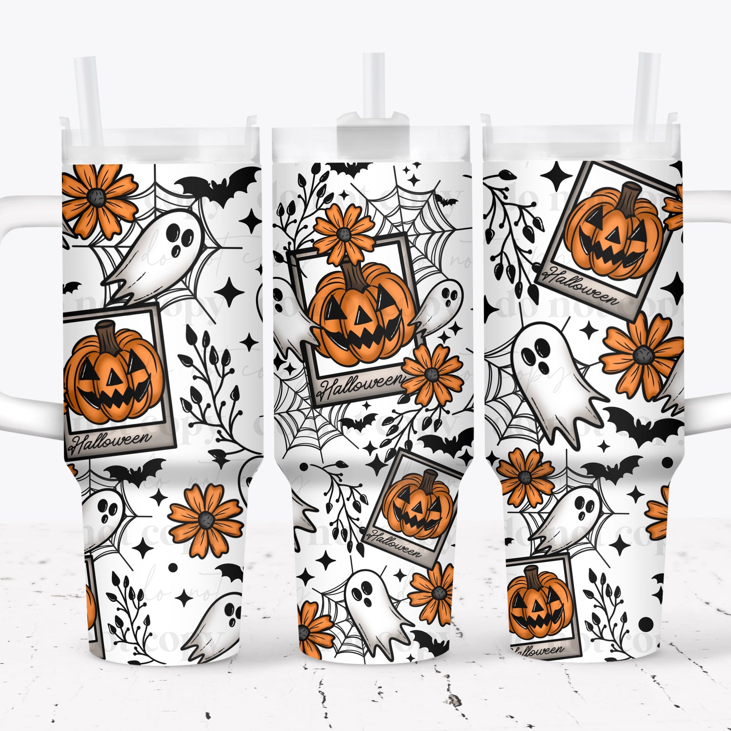 Halloween Card 40 oz Tumbler Prints