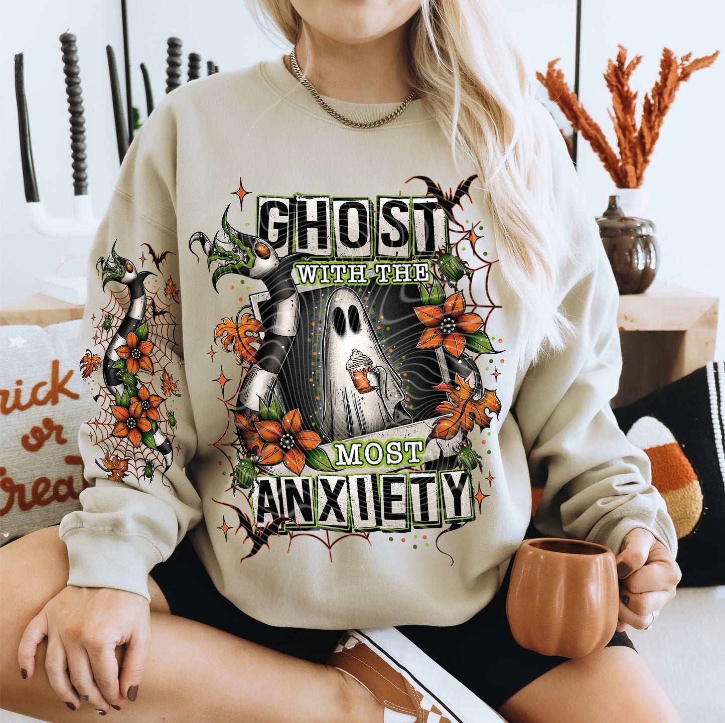 Ghost With The Most ANXIETY DTF Print