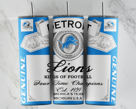 Beer Design Detroit Lions Football Sports
