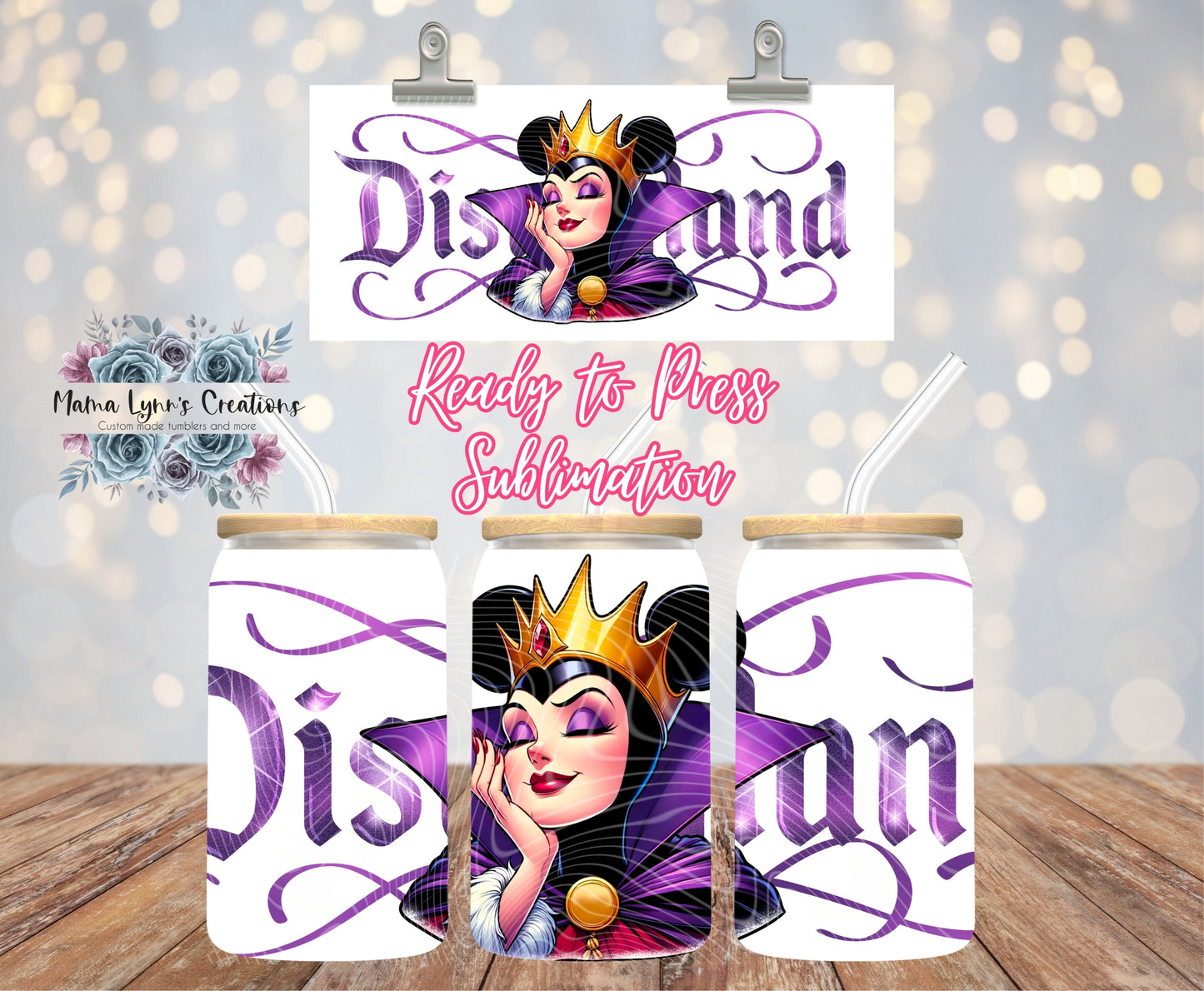 Evil Queen Dream Land 16 oz Glass Can Wrap