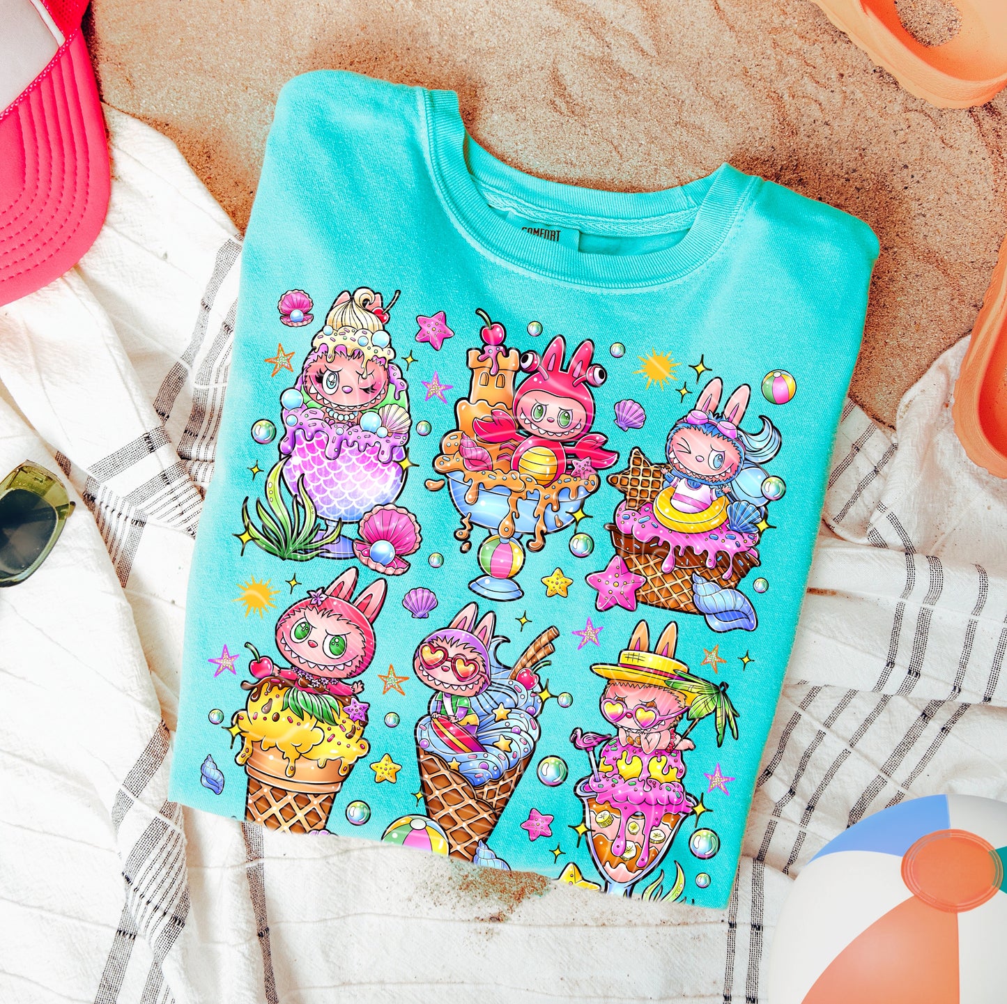 Ice Cream Summer Labubu DTF Print