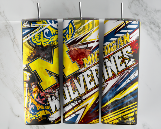 Wolverines Grunge Style Football Sports