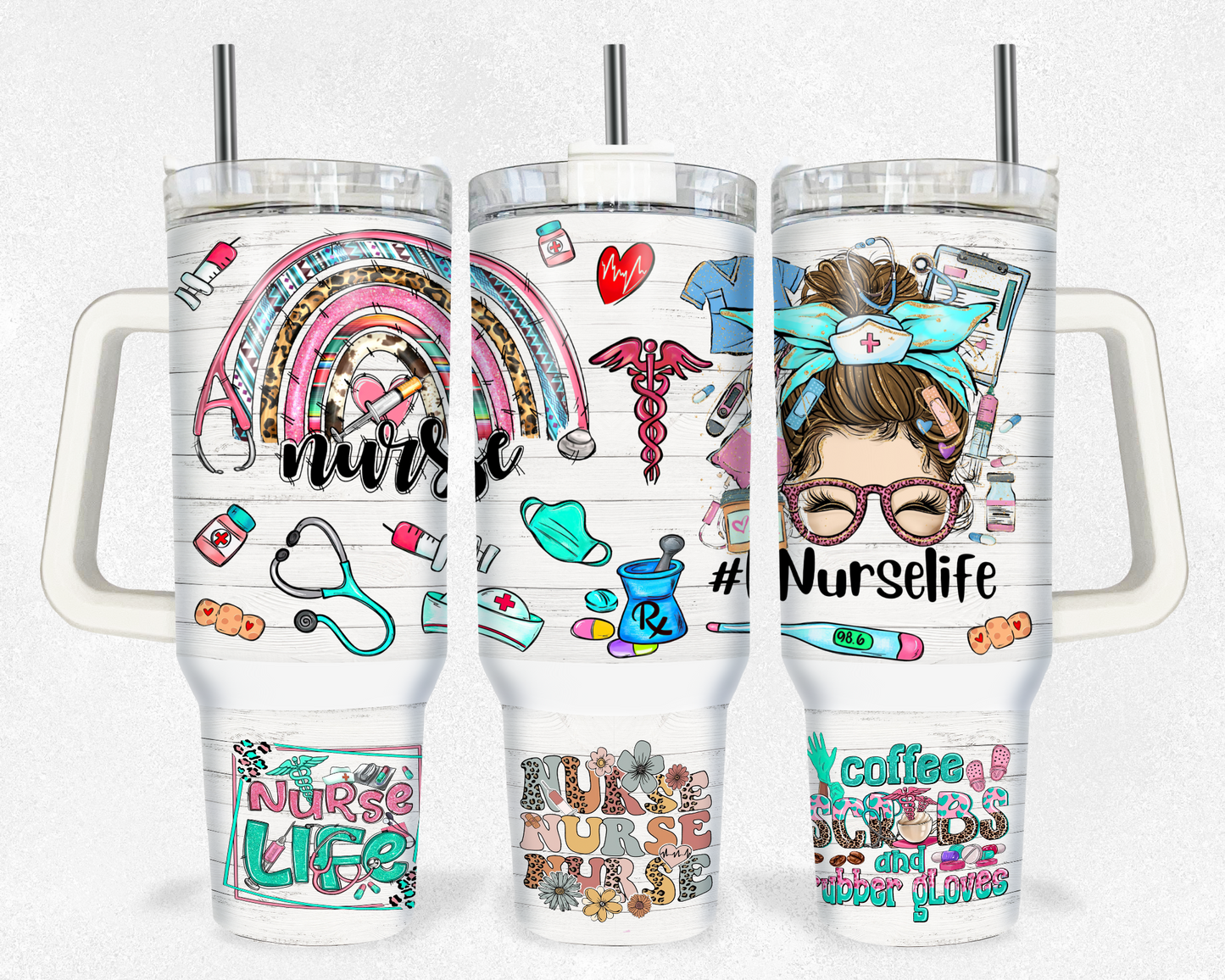 Nurse Life Collage 40 Oz Print