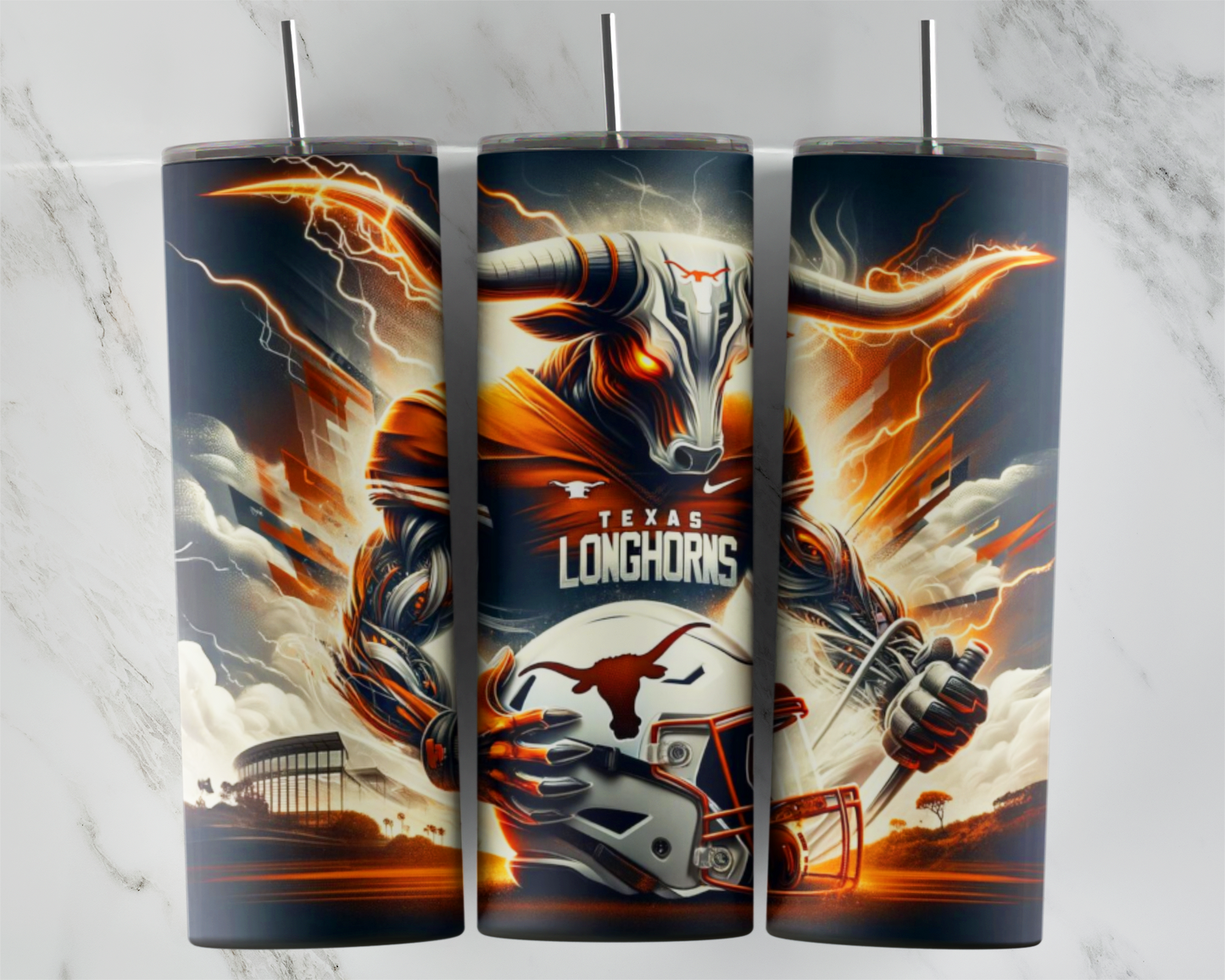 Texas Longhorns UT Flame Art Style Football Sports