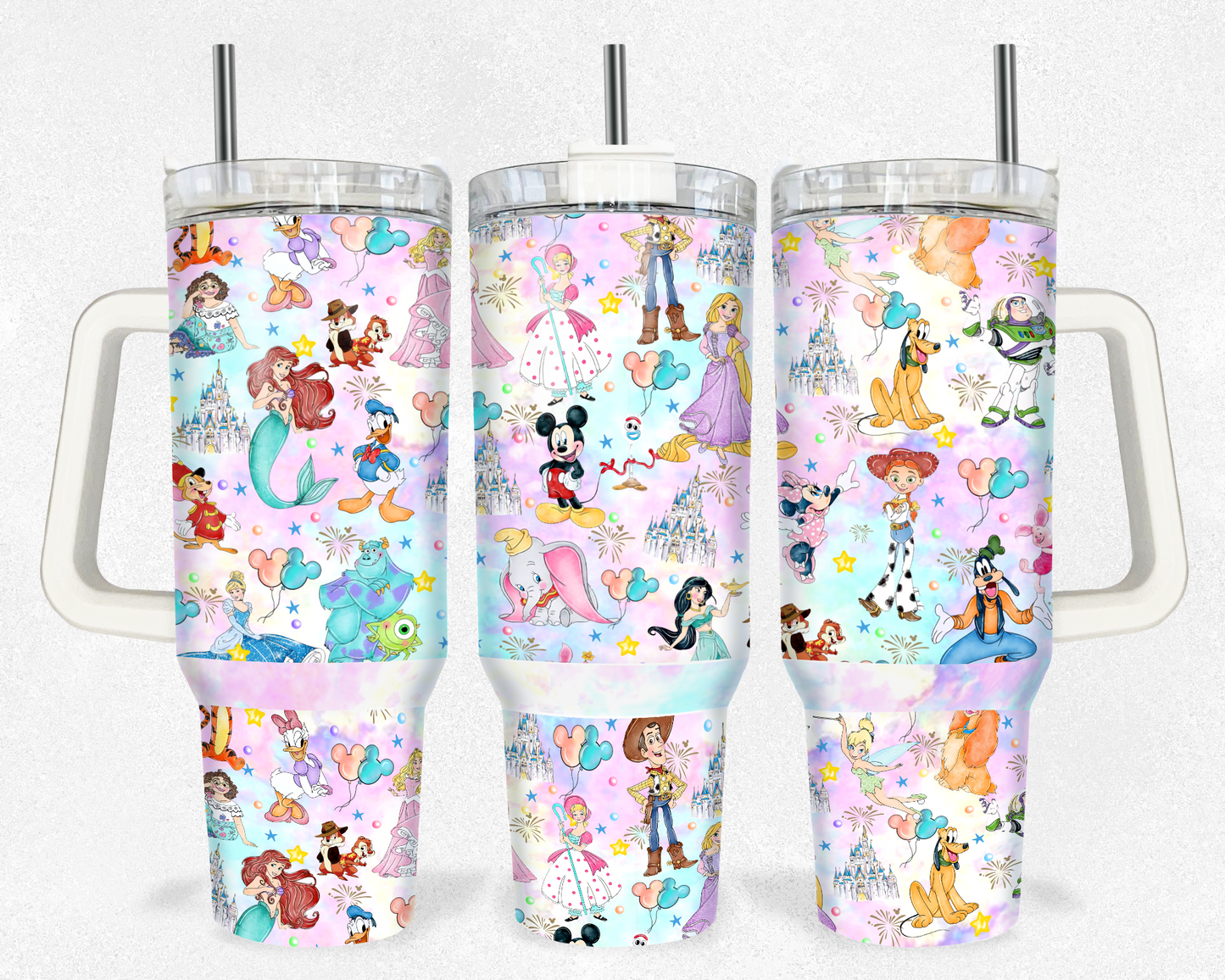 Watercolor Fave Magical Friends 40 Oz Print