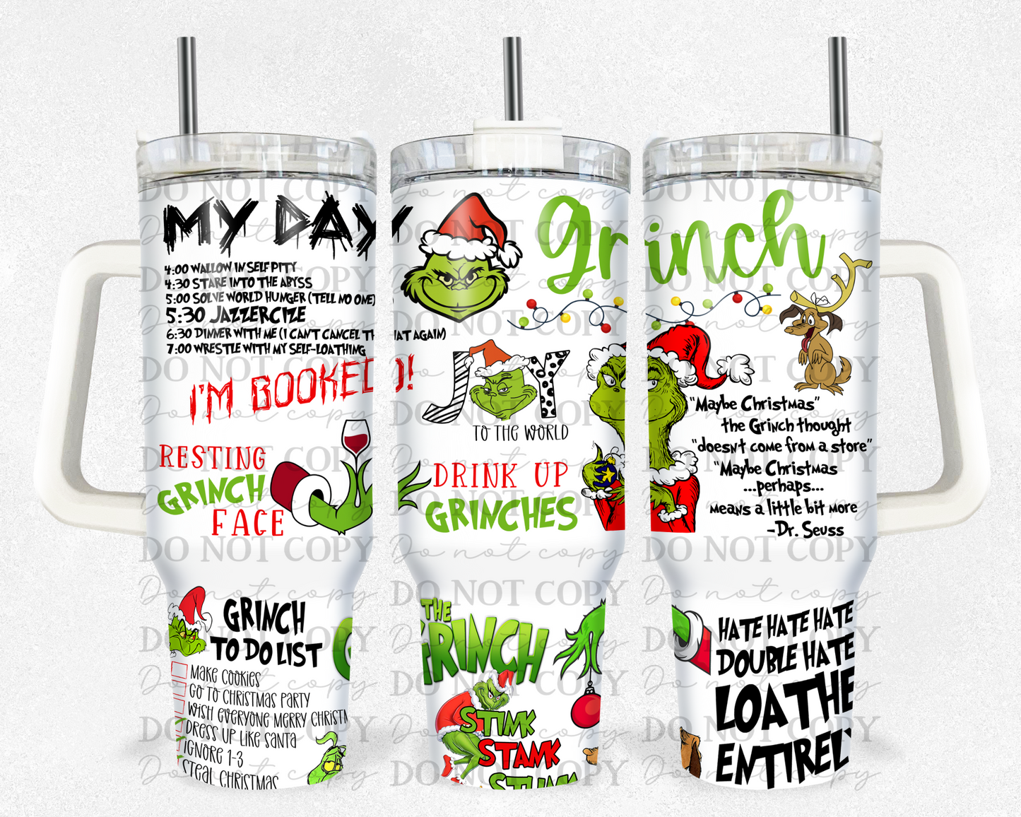 Grinchmas Collage 40 oz Tumbler Print