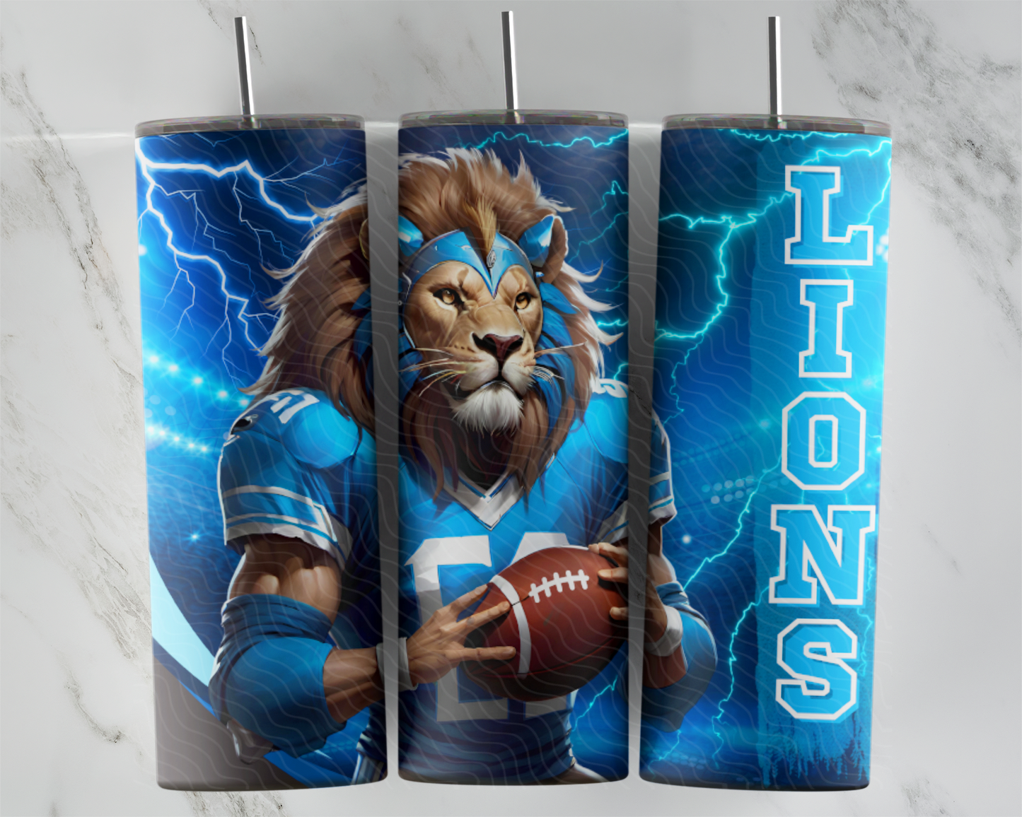 Sports Lion Mascot Detroit Football
