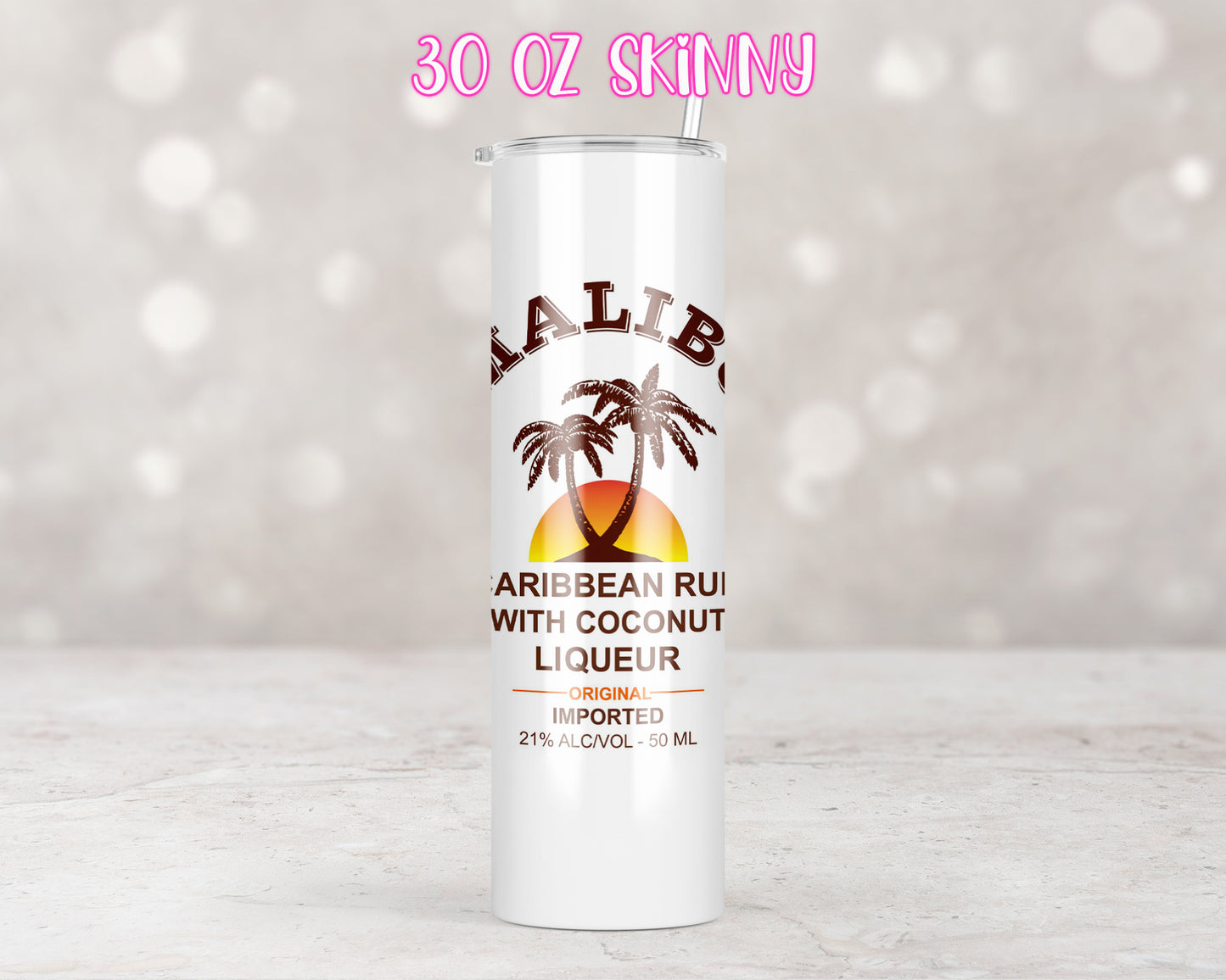 Malibu Liquor Tumbler Wrap