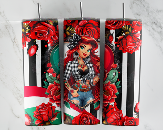 Red Roses Chicana Mermaid