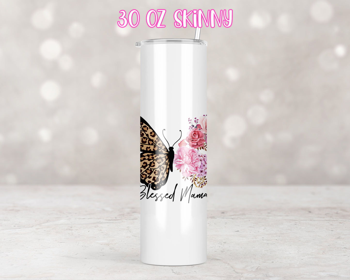 Pink Butterfly Blessed Mama