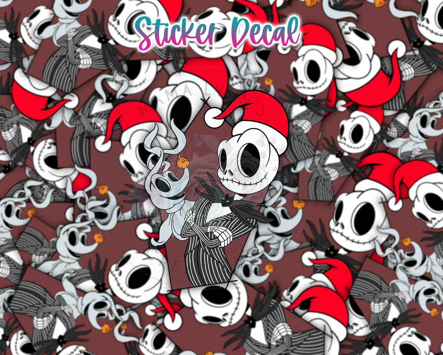 NBC Jack Zero Christmas 16 oz Glass Can prints