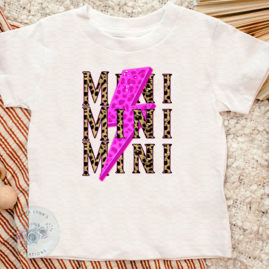 Mini Pink Bolt Kids Htv Print