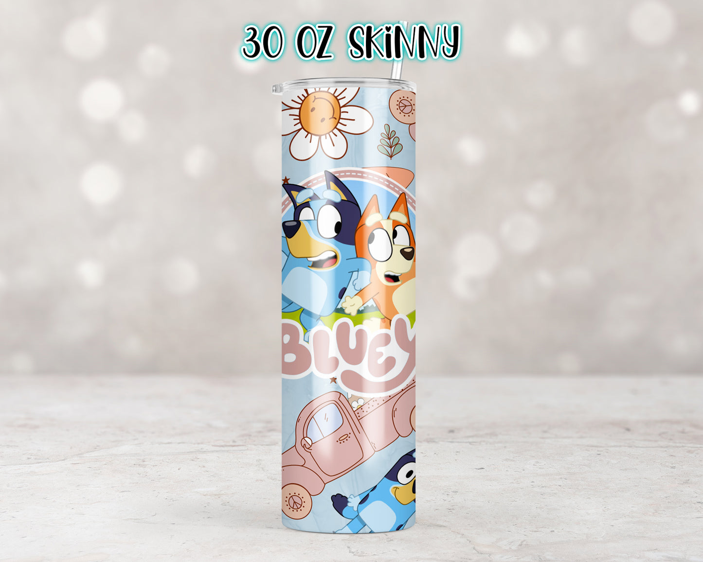 Easter Bluey Tumbler Transfers