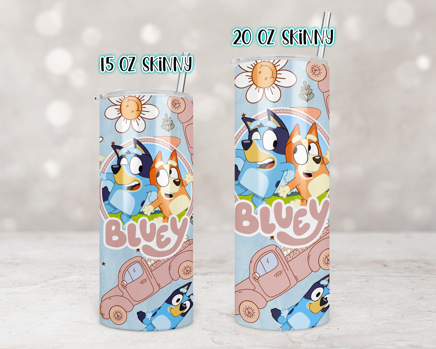 Easter Bluey Tumbler Transfers