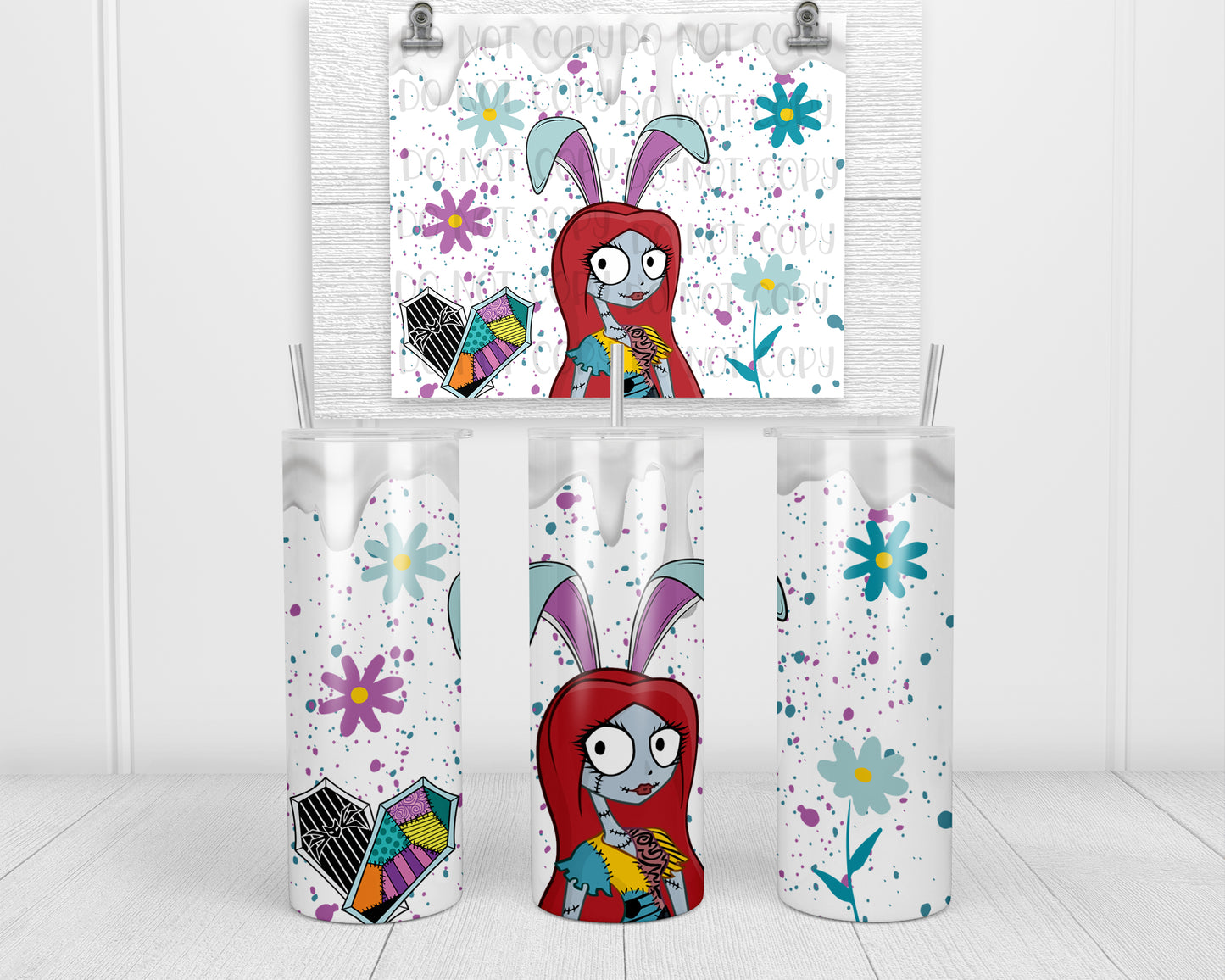 Easter Sally Bunny Tumbler Transfers