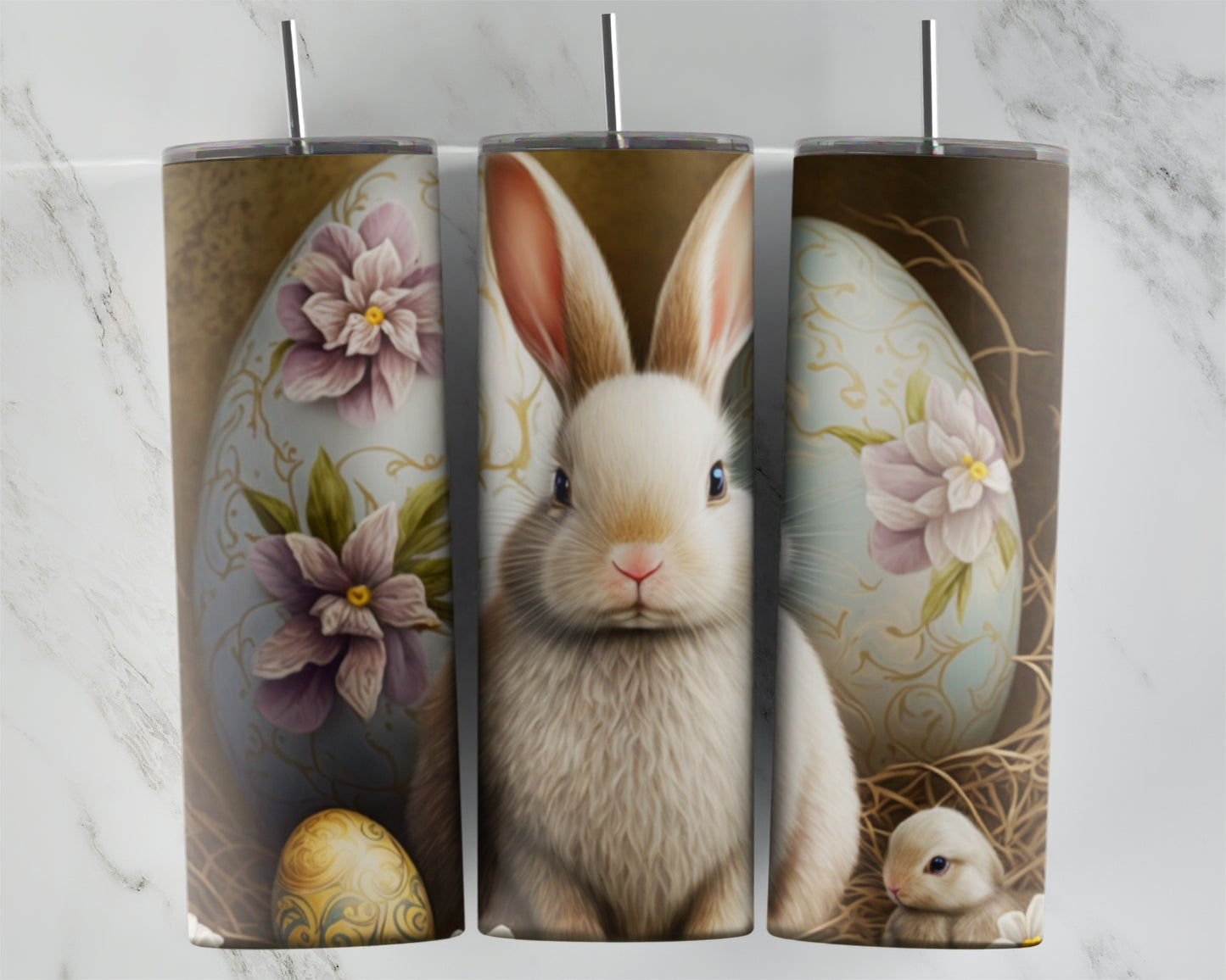 Easter Bunny Egg and Chick Tumbler Transfers
