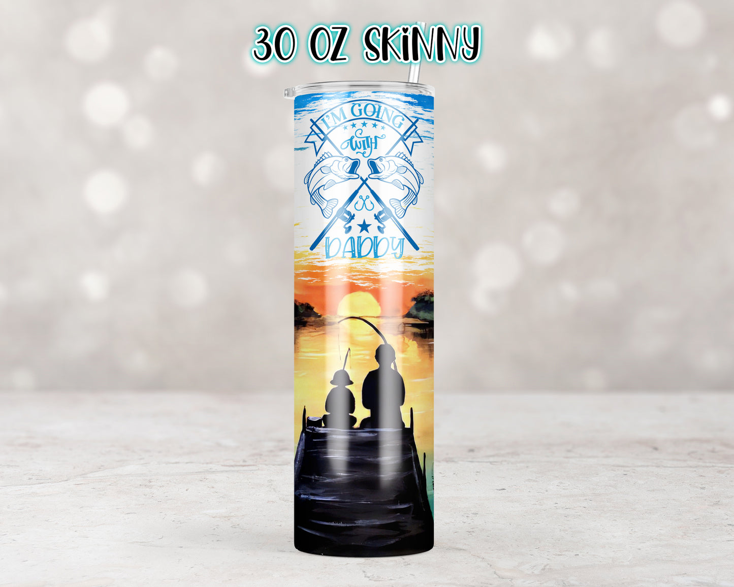 Fishing with Dad Tumbler Transfers