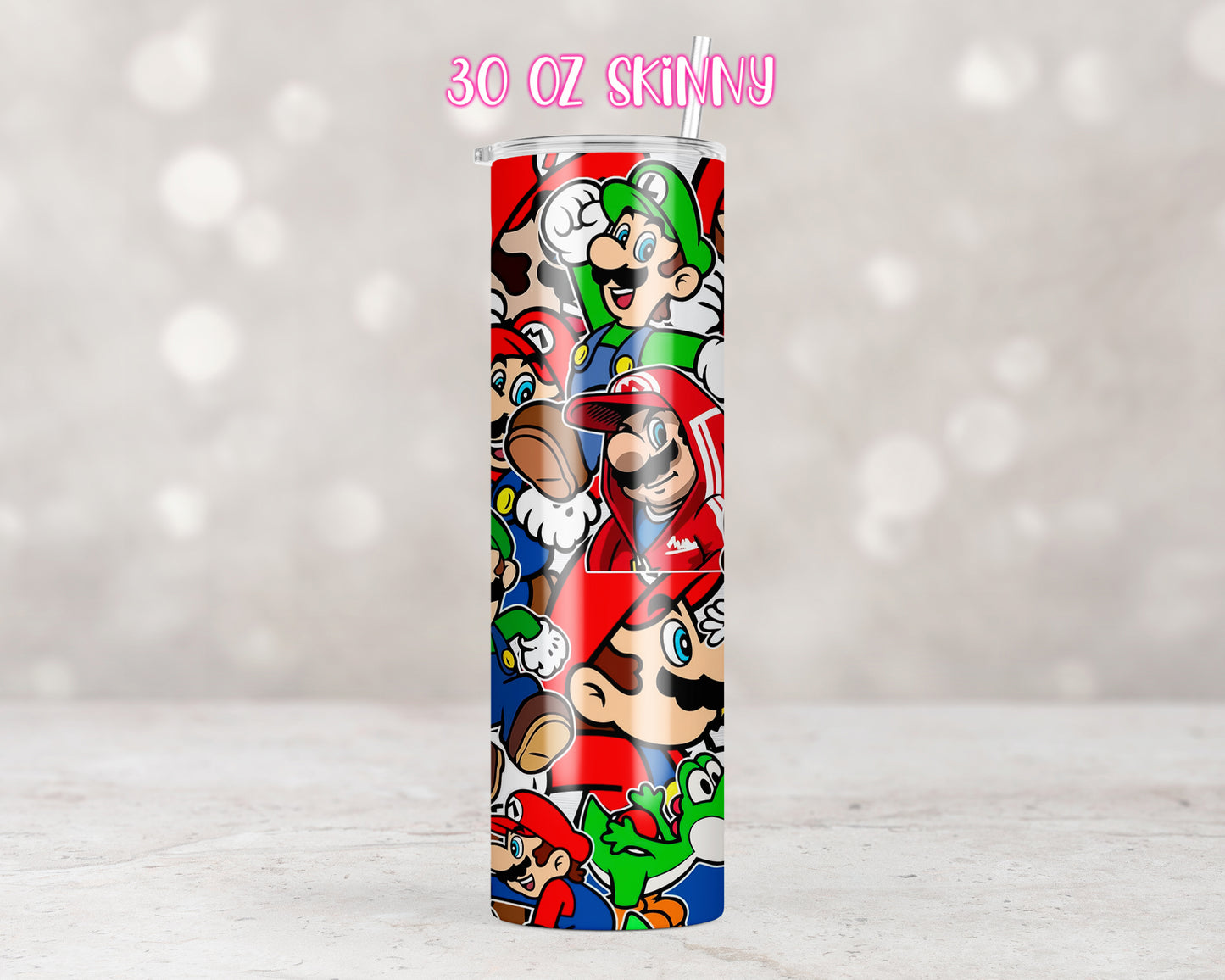 Multi Design Mario Tumbler Transfers
