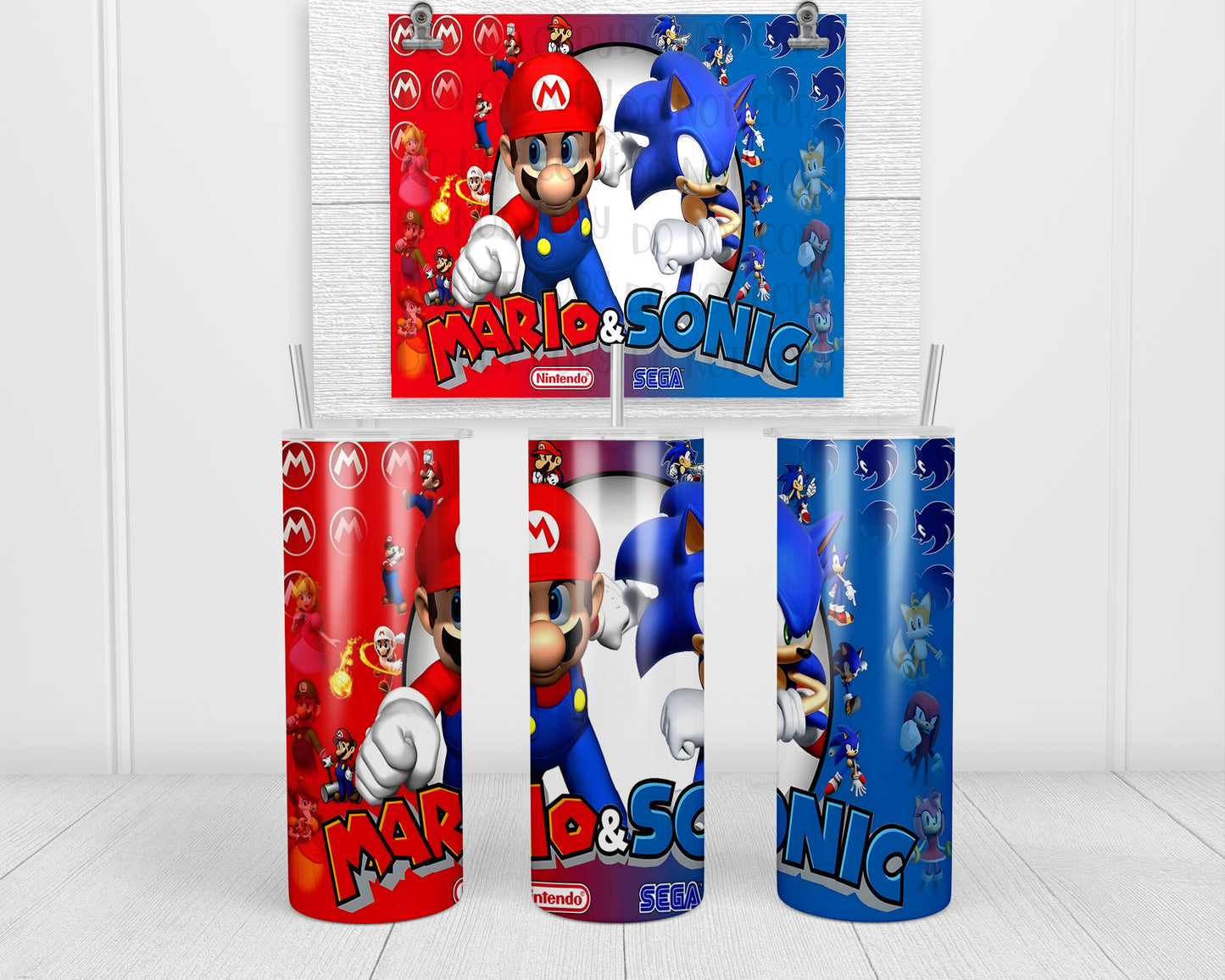 Video Game Duo Characters Tumbler Transfers
