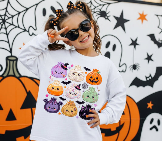 Halloween Dumpling Collage (Realistic Paint) DTF Print