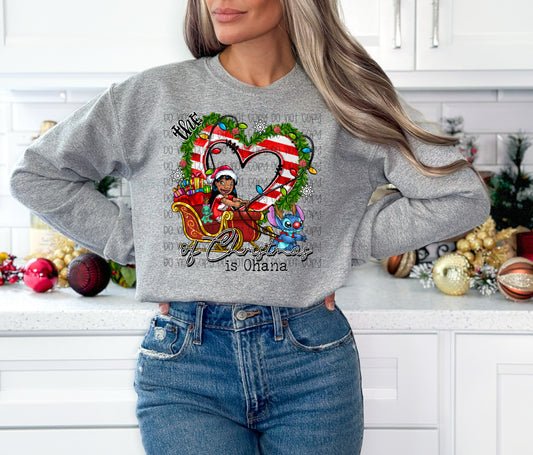 The Heart Of Christmas Is Ohana DTF Print