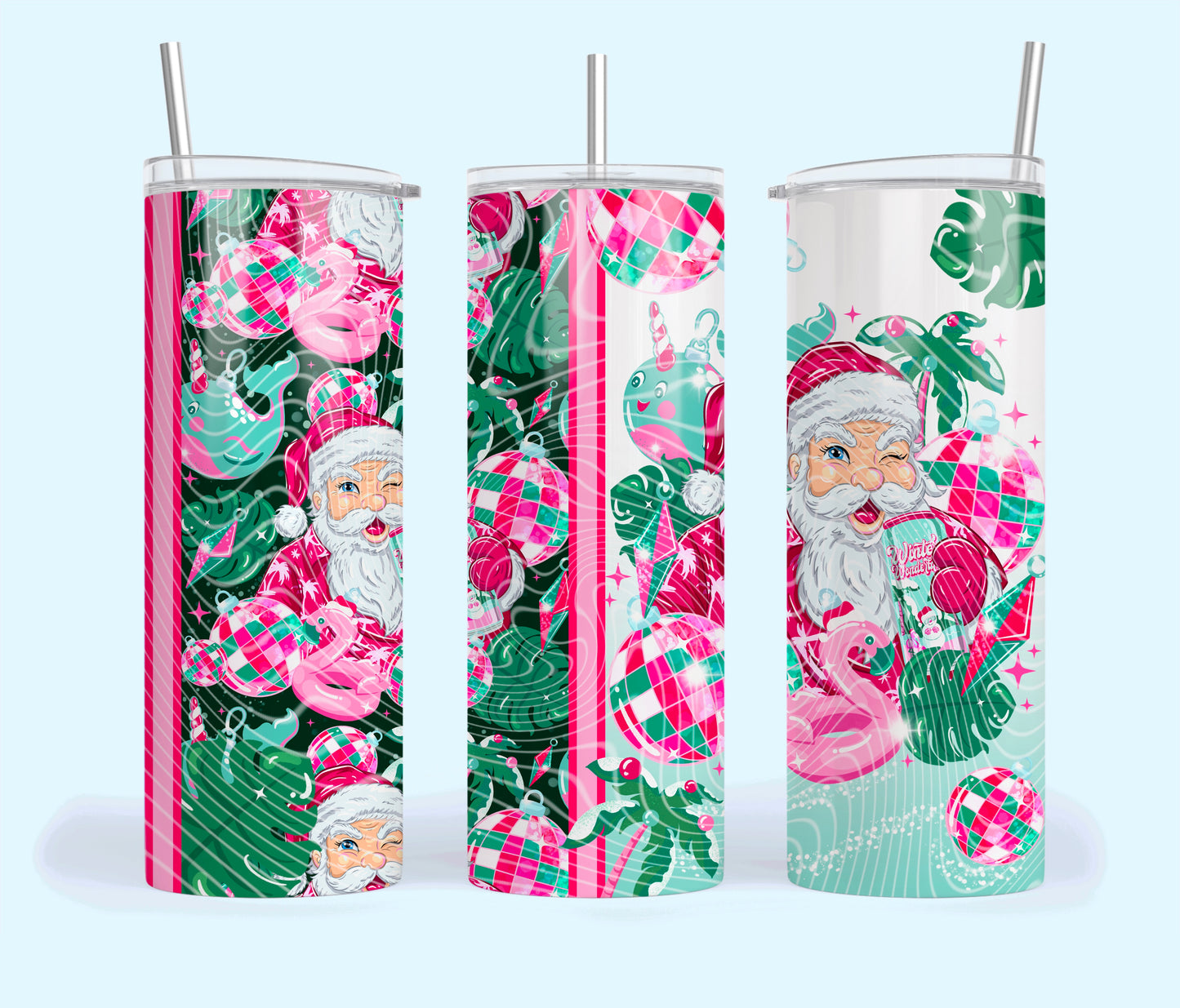 Winter Wonderland Santa Tumbler Wrap
