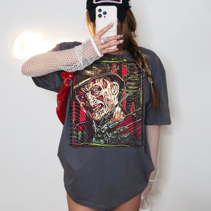 Horror Freddy Selfie Red DTF Print