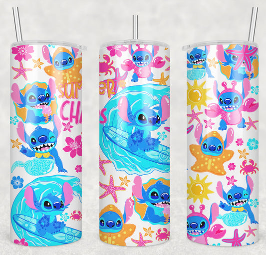 Summer Chaos Stitch Tumbler Wrap
