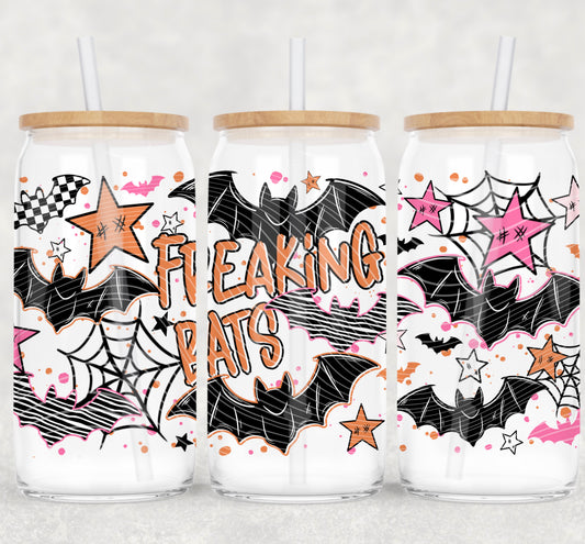 Freaking Bats 16 oz Glass Wrap