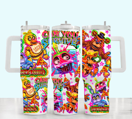 Can You Survive FNAF 40 oz Tumbler Print