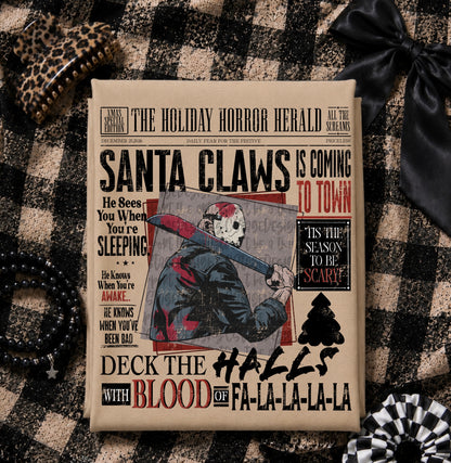 Holiday Horror Herald Santa Claws DTF Print