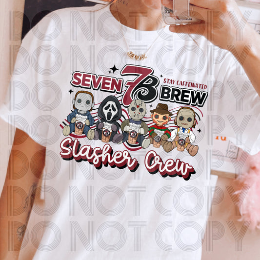 Seven Brew Slasher Crew DTF Prints
