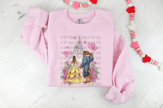 Heart Hands B&B Couple DTF Prints