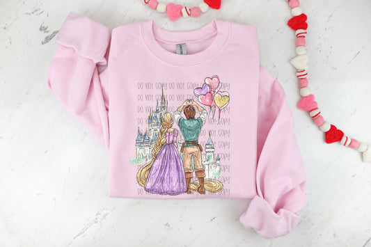 Heart Hands Tangled Couple DTF Prints