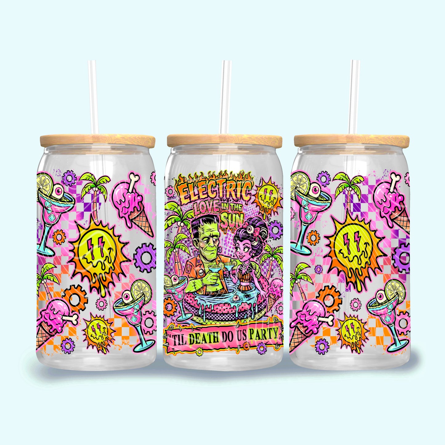 Til Death Do Us Party 16 oz Glass Wrap