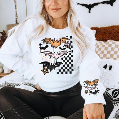 Grunge Patterned Bats DTF Prints