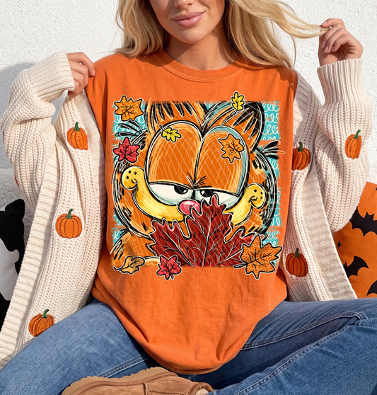 Fall Garfield DTF Print